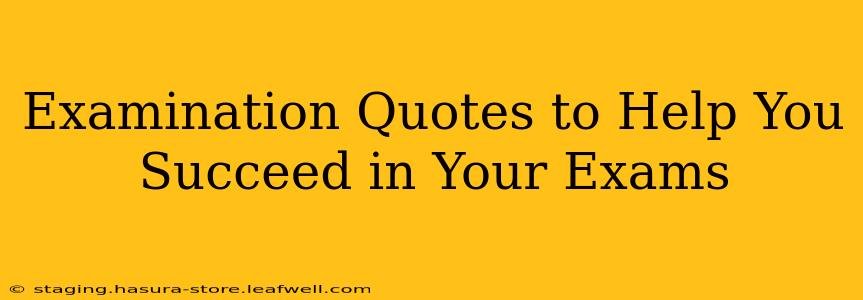 Examination Quotes to Help You Succeed in Your Exams