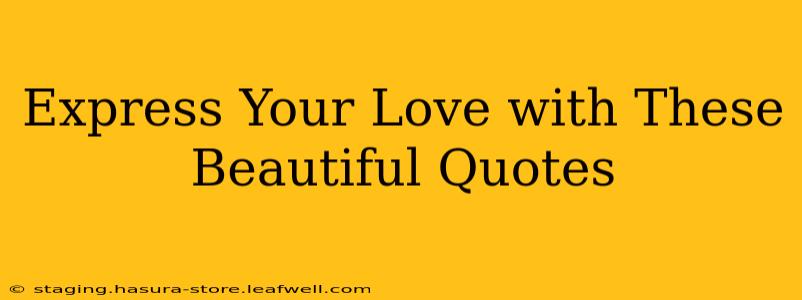 Express Your Love with These Beautiful Quotes