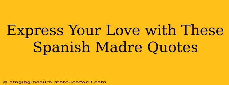 Express Your Love with These Spanish Madre Quotes