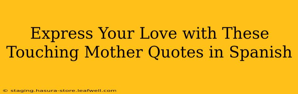 Express Your Love with These Touching Mother Quotes in Spanish