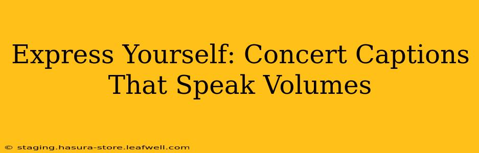 Express Yourself: Concert Captions That Speak Volumes