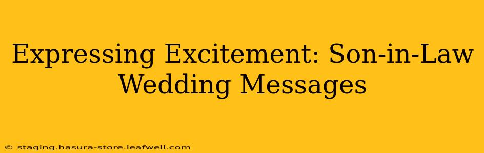Expressing Excitement: Son-in-Law Wedding Messages