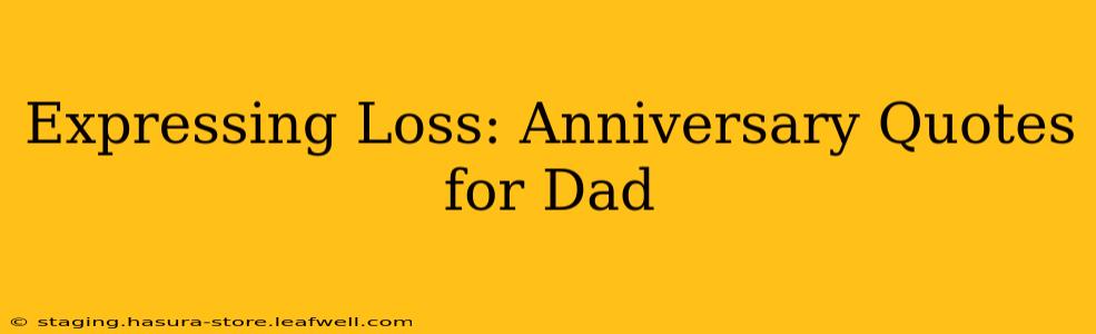 Expressing Loss: Anniversary Quotes for Dad