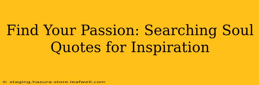 Find Your Passion: Searching Soul Quotes for Inspiration