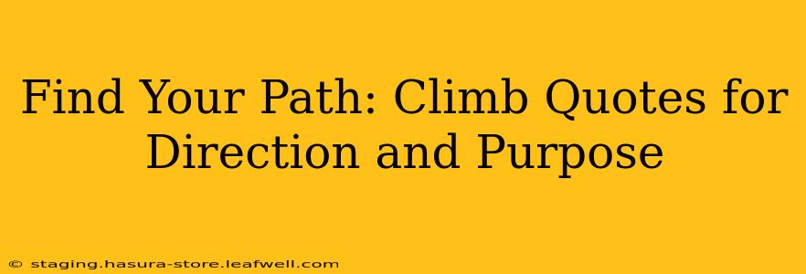 Find Your Path: Climb Quotes for Direction and Purpose