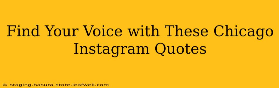Find Your Voice with These Chicago Instagram Quotes