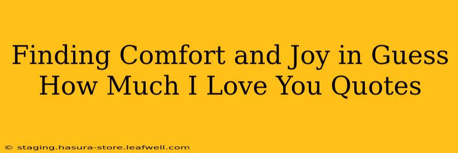 Finding Comfort and Joy in Guess How Much I Love You Quotes