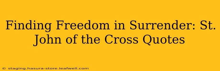 Finding Freedom in Surrender: St. John of the Cross Quotes