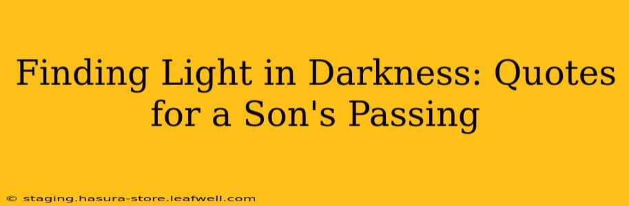 Finding Light in Darkness: Quotes for a Son's Passing