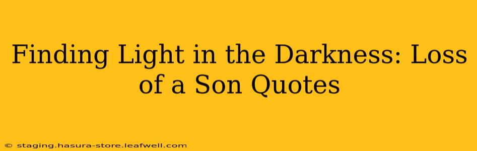 Finding Light in the Darkness: Loss of a Son Quotes