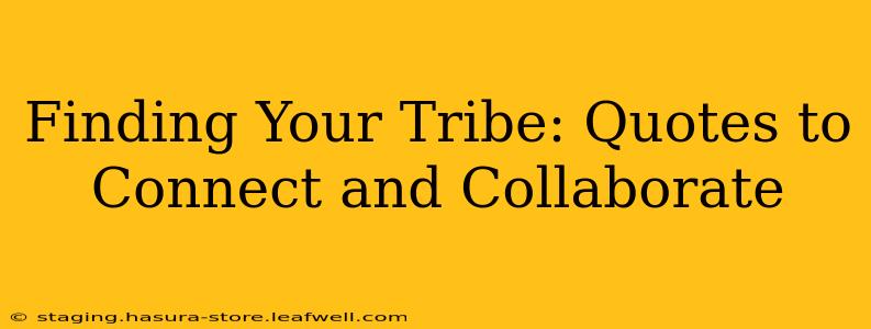Finding Your Tribe: Quotes to Connect and Collaborate