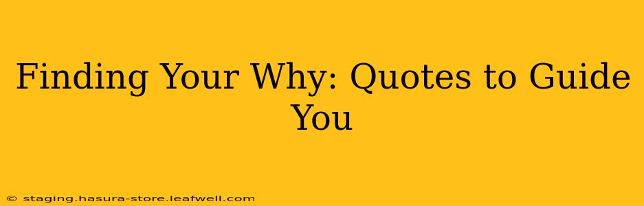Finding Your Why: Quotes to Guide You