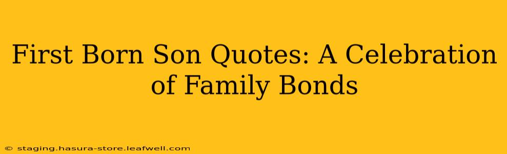First Born Son Quotes: A Celebration of Family Bonds