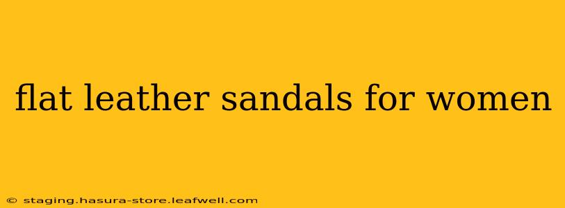 flat leather sandals for women