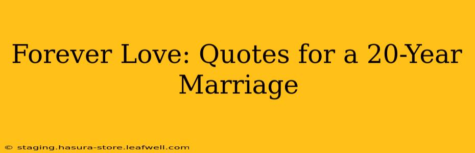 Forever Love: Quotes for a 20-Year Marriage