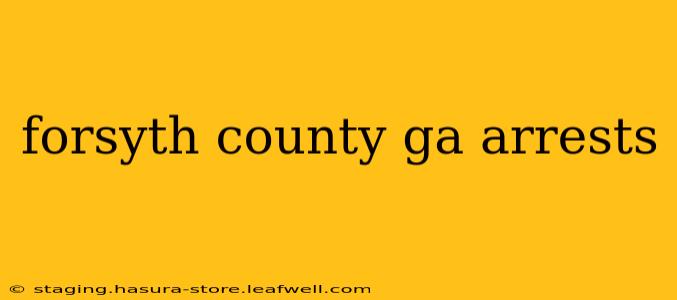 forsyth county ga arrests