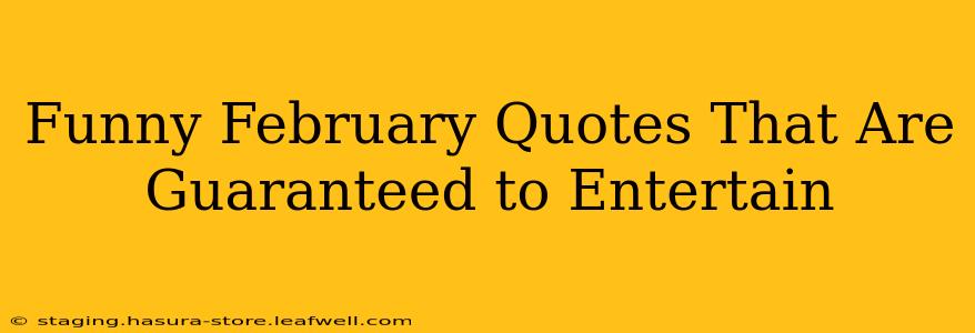 Funny February Quotes That Are Guaranteed to Entertain