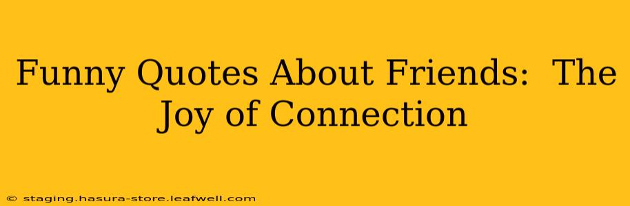Funny Quotes About Friends:  The Joy of Connection