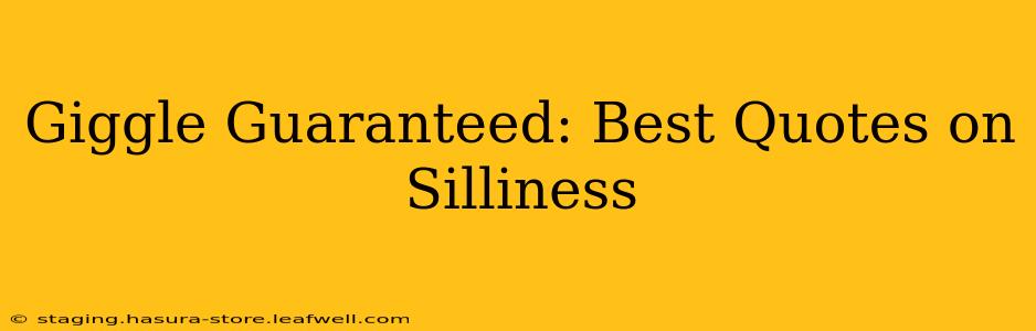 Giggle Guaranteed: Best Quotes on Silliness