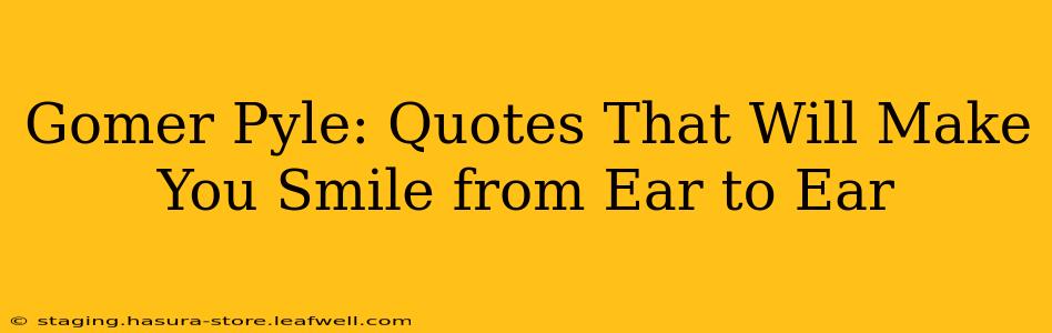 Gomer Pyle: Quotes That Will Make You Smile from Ear to Ear