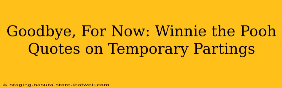 Goodbye, For Now: Winnie the Pooh Quotes on Temporary Partings