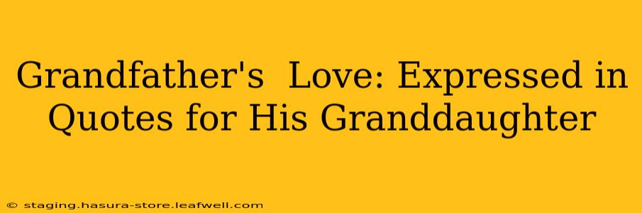 Grandfather's  Love: Expressed in Quotes for His Granddaughter