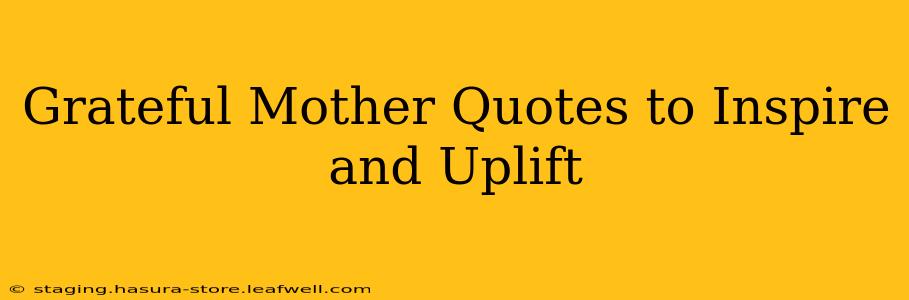 Grateful Mother Quotes to Inspire and Uplift