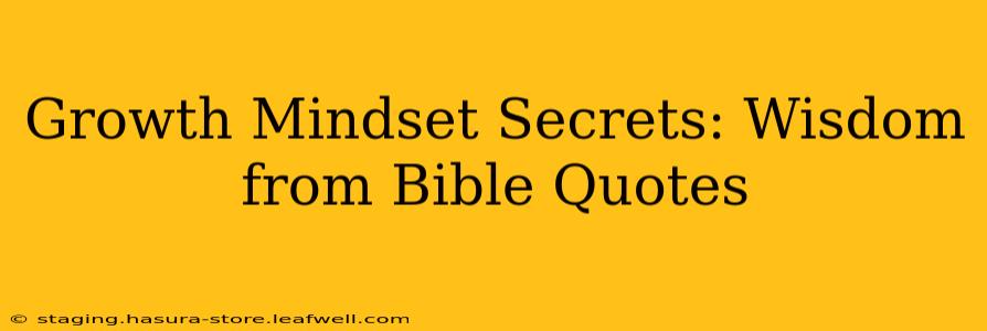Growth Mindset Secrets: Wisdom from Bible Quotes