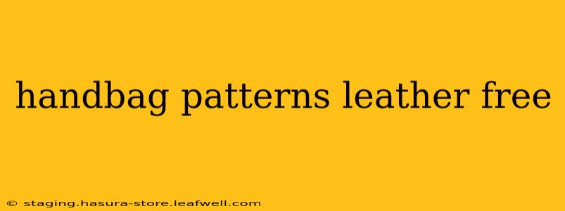 handbag patterns leather free