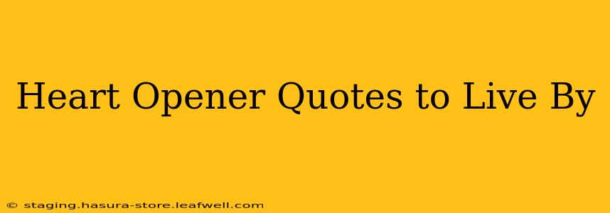 Heart Opener Quotes to Live By