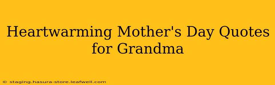 Heartwarming Mother's Day Quotes for Grandma
