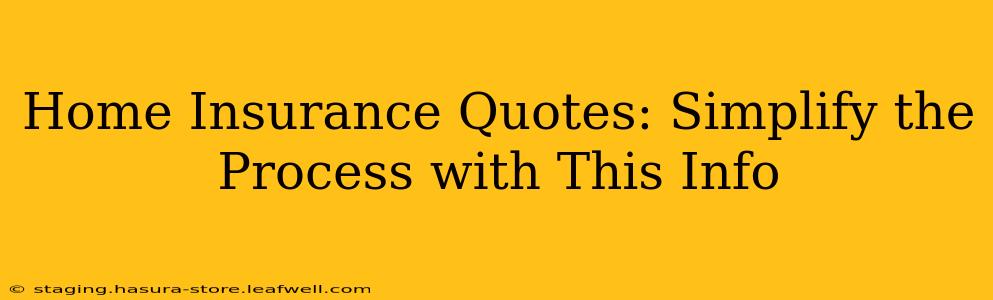 Home Insurance Quotes: Simplify the Process with This Info