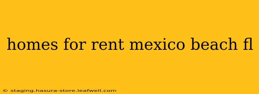 homes for rent mexico beach fl