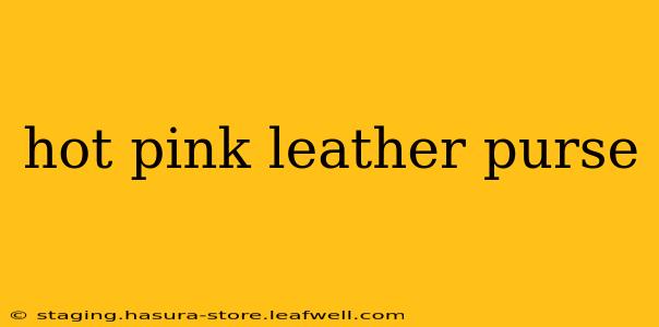 hot pink leather purse