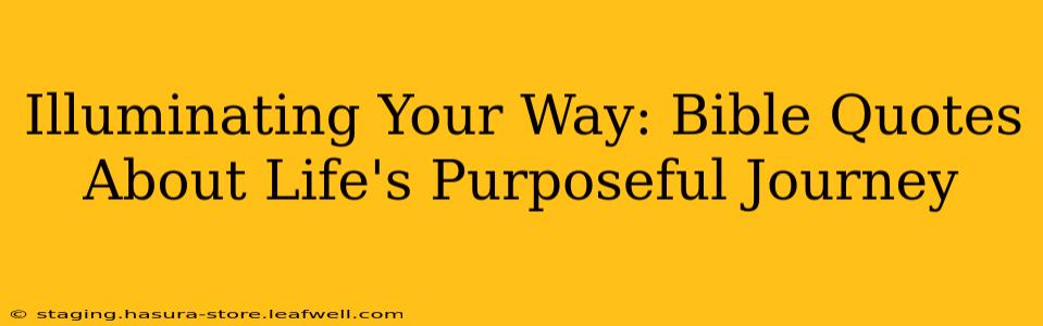 Illuminating Your Way: Bible Quotes About Life's Purposeful Journey