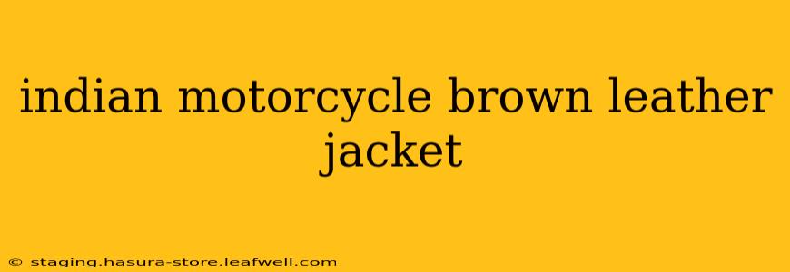 indian motorcycle brown leather jacket