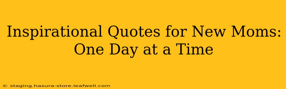 Inspirational Quotes for New Moms: One Day at a Time