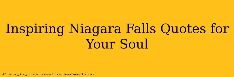 Inspiring Niagara Falls Quotes for Your Soul