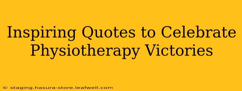 Inspiring Quotes to Celebrate Physiotherapy Victories