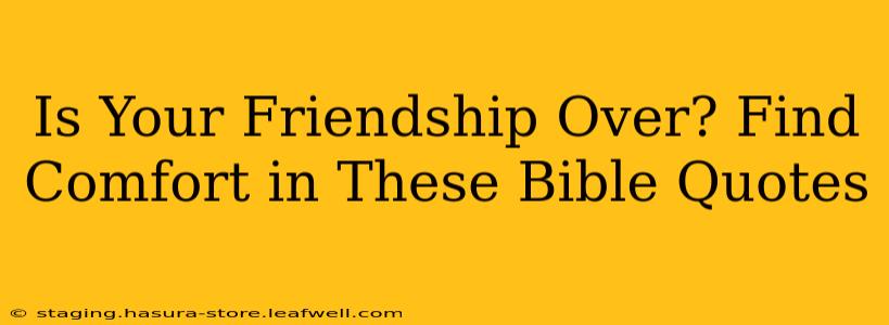 Is Your Friendship Over? Find Comfort in These Bible Quotes