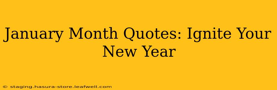January Month Quotes: Ignite Your New Year