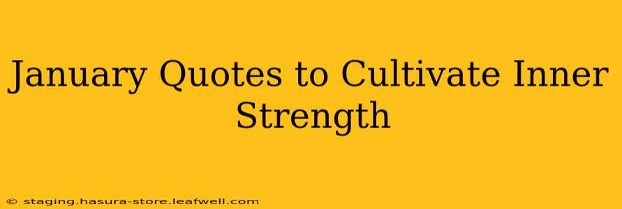 January Quotes to Cultivate Inner Strength