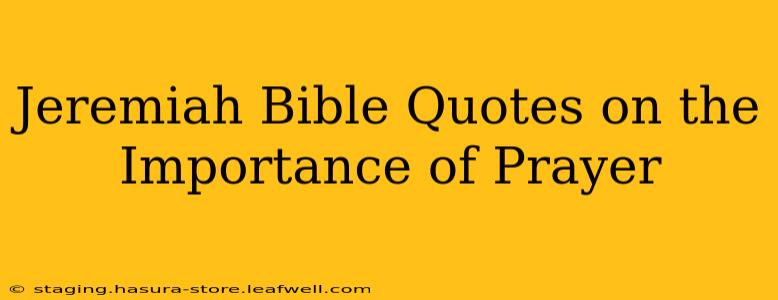 Jeremiah Bible Quotes on the Importance of Prayer