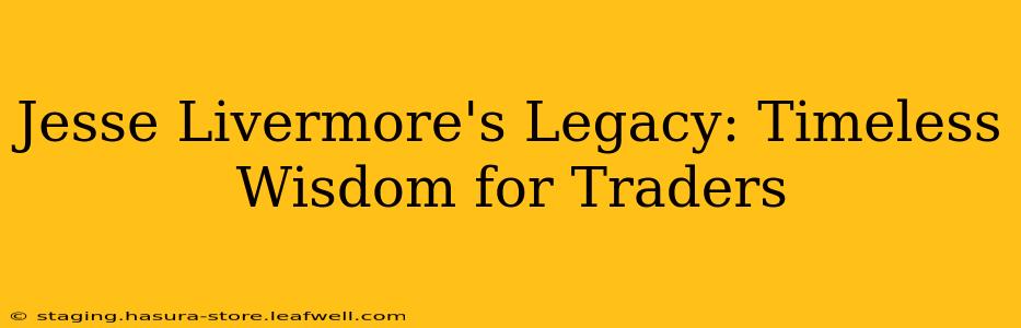 Jesse Livermore's Legacy: Timeless Wisdom for Traders