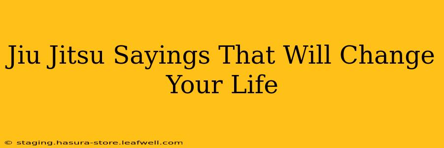 Jiu Jitsu Sayings That Will Change Your Life