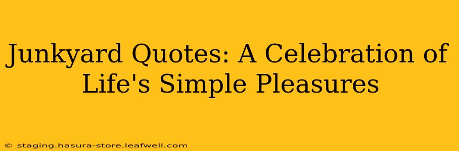 Junkyard Quotes: A Celebration of Life's Simple Pleasures