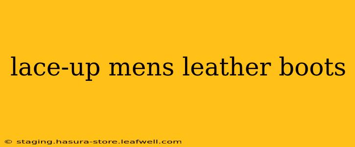 lace-up mens leather boots