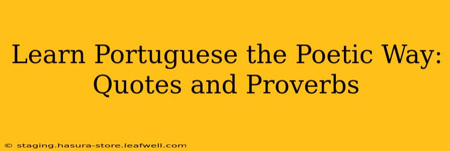 Learn Portuguese the Poetic Way: Quotes and Proverbs