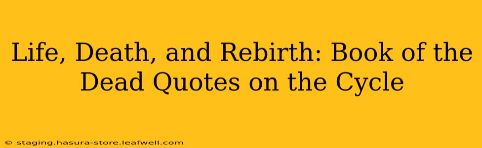 Life, Death, and Rebirth: Book of the Dead Quotes on the Cycle