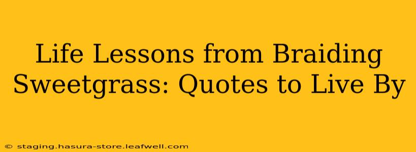 Life Lessons from Braiding Sweetgrass: Quotes to Live By